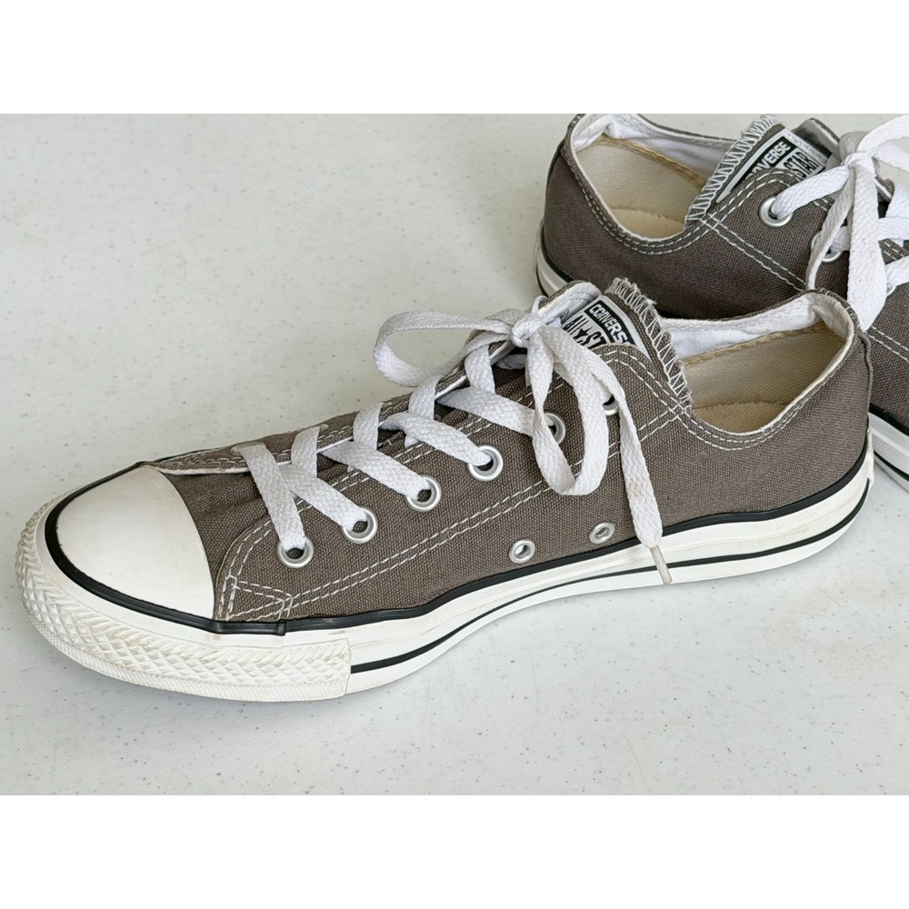 Converse All Star Chuck Taylor Grey Women's 10 Men's 8 Low Top Sneakers Shoes - Picture 4 of 8